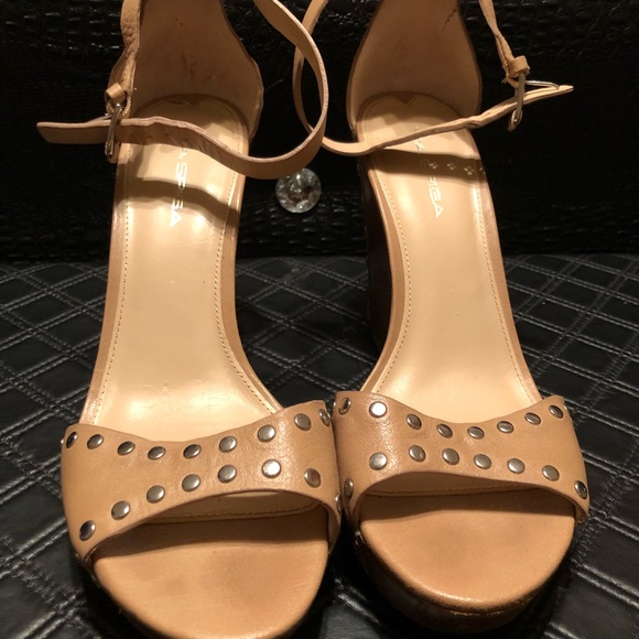 Via Spiga Studded Wedge Sandals - Picture 2 of 6